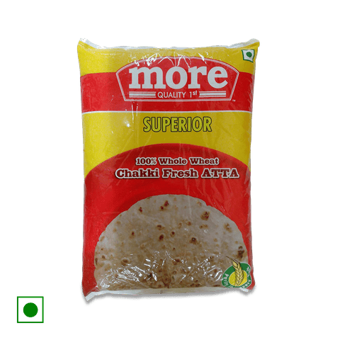More Choice Whole Wheat Chakki Fresh Atta, 5 kg Pouch