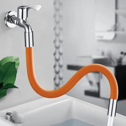 Truechoice Flexible Faucet Extension Pipe || Silicone Water Tap Hose Pipe Tube || 360° Rotating Water Foaming Sprayer Extender Adjustable Shape (30 cm)