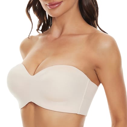 Non Slip Lifting Plus Size Soft Push Up Tube Bras-Black / 34 B
