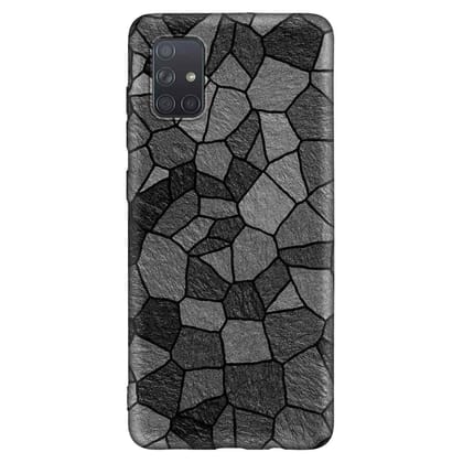 Black Marble Samsung A71 Premium Embossed Mobile cover