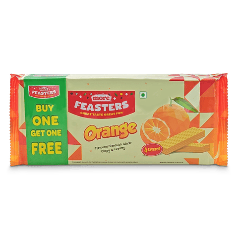 Feasters Orange Wafers 60 gm Pack