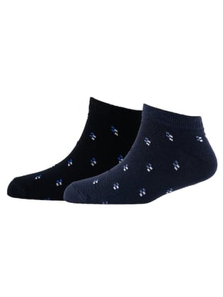 Men Pack Of 2 Patterned Cotton Ankle Length Socks