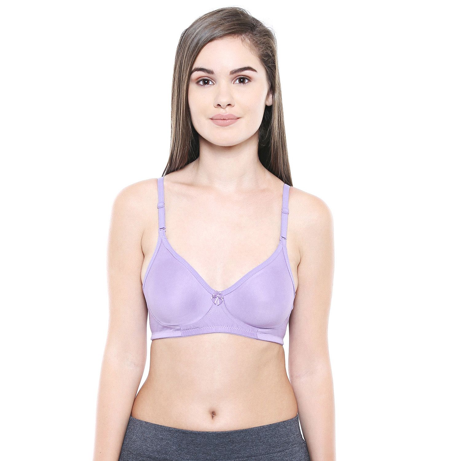 Bodycare Women Cotton Spandex Full Coverage Non Padded Regular Bra 5554PU-PURPLE