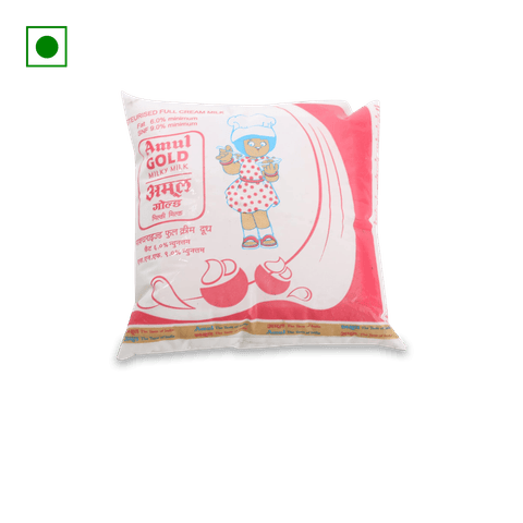 Amul Milk - Gold\, 500 ml Pouch