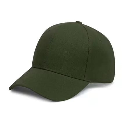 Pure Color Men's And Women's Leisure Sun Hat-Army Green