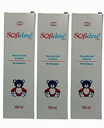 Sofidew Lotion | Parabens Free Baby Lotion | Baby Lotion | 100 ml (Pack of 3)