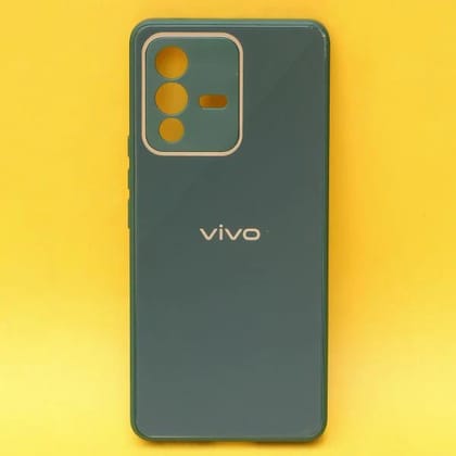 Dark green camera Safe mirror case for Vivo V23 pro