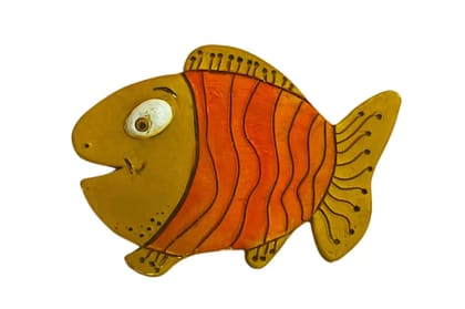 Tisser Handmade Handpainted Teracotta Fish