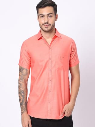 Classic Spread Collar Cotton Casual Shirt