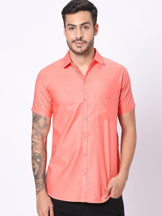 Classic Spread Collar Cotton Casual Shirt