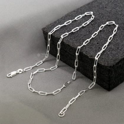 3MM 18"/20" 925 sterling silver handmade solid fancy stylish silver chain necklace chain best gifting jewelry from India ch575-18''