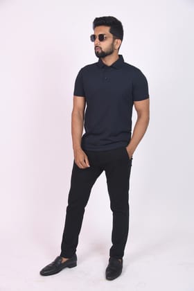 Cardinal Polo Dobby-Midnight Navy / XS