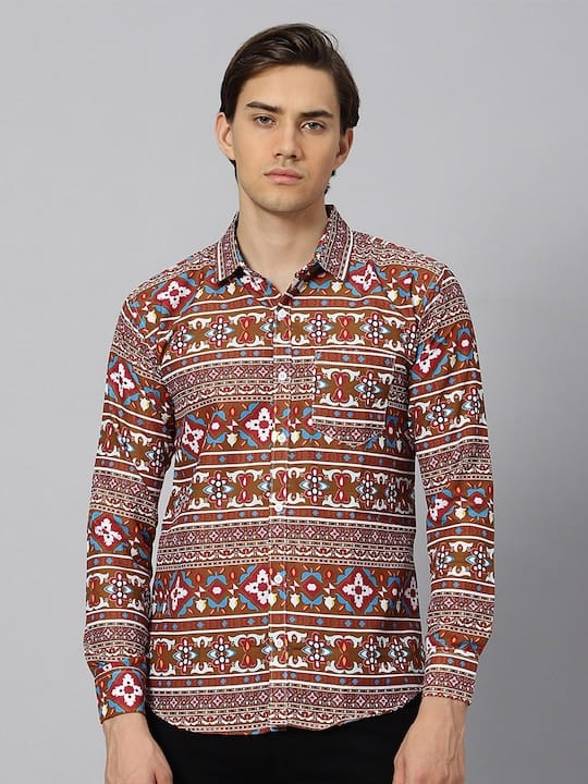Classic Ethnic Printed Casual Shirt