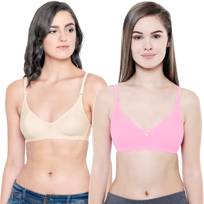 Bodycare Women Cotton Spandex Full Coverage Non Padded Regular Bra Pack - 2 E1575SPI Bodycare Women Cotton Spandex Full Coverage Non Padded Regular Bra Pack - 2 E1575SPI