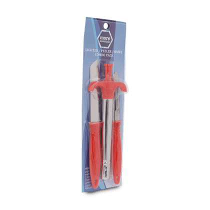 More Essentials Lighter\, Peeler & Knife\, So3\, Combo Pack\, Set Of 3 Colour Multicolour Material Stainless Steel Kitchen