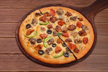 Non-Veg & Non-Veg Pizza [Big 10" Serves 2-3] __ Pan Tossed,Chicken Smokey Joe,Chicken Smokey Joe