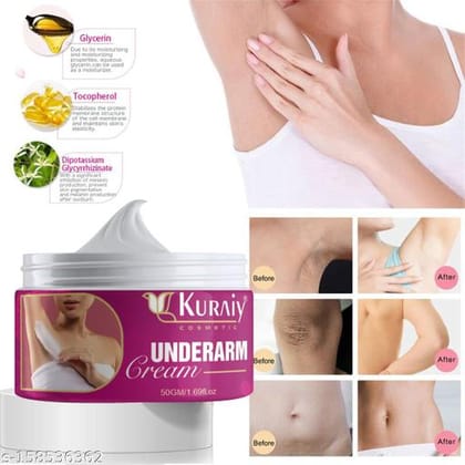 KURAIY Advanced Under-Arm Whitening Cream to Brighten, Moisturize, and Protect your Under Arms with Mulberry Oil & Lemon Extract Body Lotion 50 Gm.