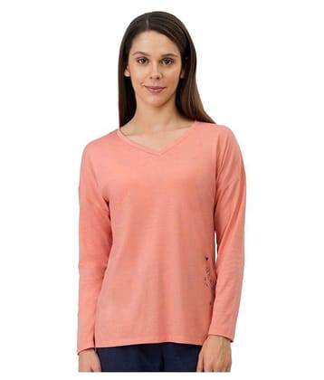 Amante Poly Cotton Night T-Shirt - Orange - S