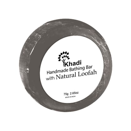 ACTIVATED BAMBOO CHARCOL LOOFAH SOAP  - 125G . (Set Of 6 Pcs)-125 G