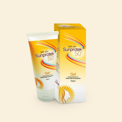 Sunprotek SPF 50+ Sunscreen Gel With UVA/UVB protection-Pack of 1