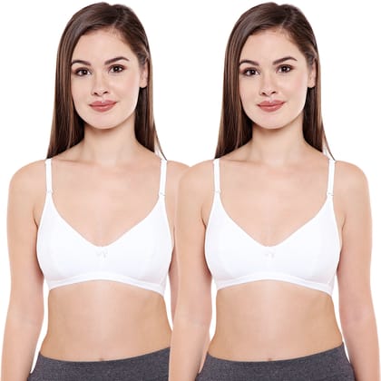 Bodycare Women Cotton Spandex Full Coverage Non Padded Regular Bra Pack - 2 E1575WW