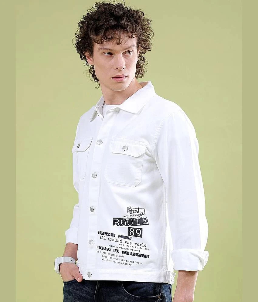 The Indian Garage Co. Cotton Mens Casual Jacket - White ( Pack of 1 ) - None