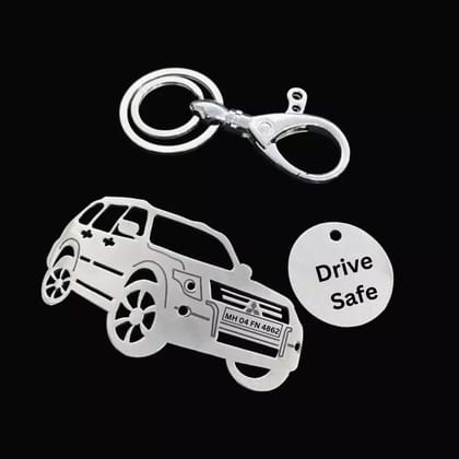 Mitsubishi Pajero 2016 Keychain-Silver