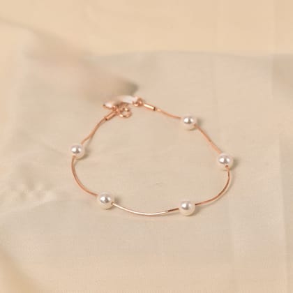 Simply Pearl Bracelet - Rose Gold