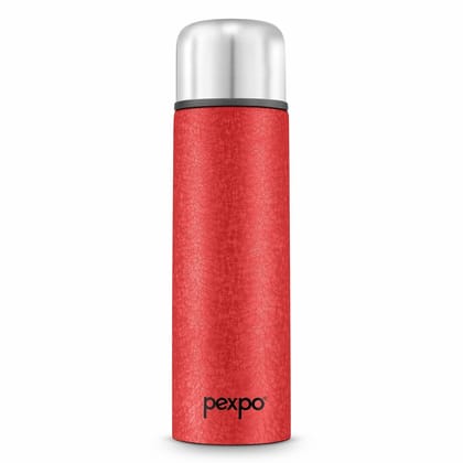 Pexpo Stainless Steel 18 Hours Hot & Cold Thermosteel Insulated Flask, 1000 ml, Red, Flip Pro | Leak-Proof & Odorless