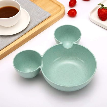 0843 Mickey Shaped Kids / Snack Serving Sectioned Plate