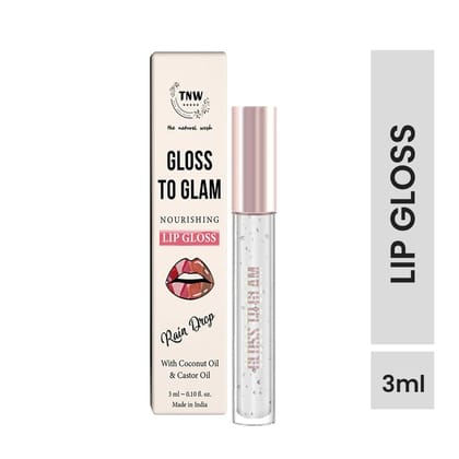 Gloss To Glam Nourishing Lip Gloss with Coconut oil for shiny Lips raindrop