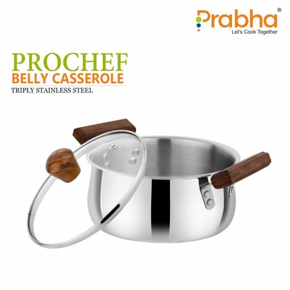 Prochef Belly Casserole With Lid-18CM / 2.9L