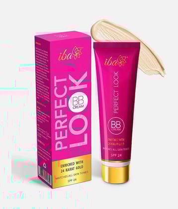 Iba Perfect Look BB Cream With 24 Karat Gold, 30g Light Shade, Fades Dark Spots & Blemishes, (Pack of 1)