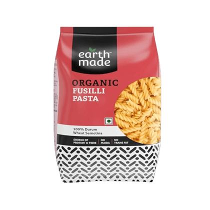 Earthmade Organic Fusilli Pasta-100% Organic Durum Wheat Semolina