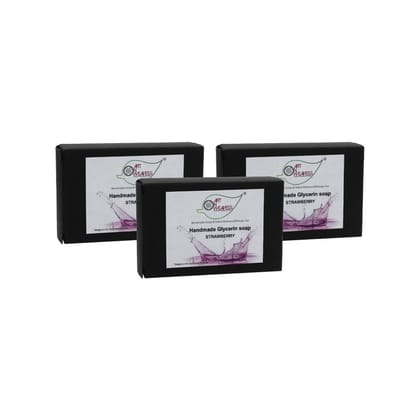 Artnweavess Strawberry Glycerin Soap, 100 gm - Pack of 3