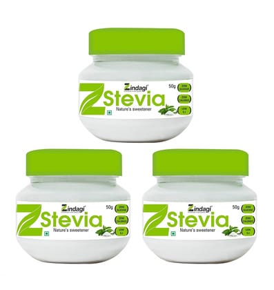 Zindagi Stevia Nature's Sweetener Powder 50g-Pack of 3