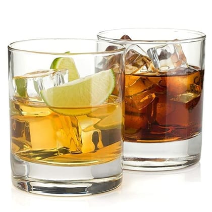 Italian Premium Round Plaza Whisky Glass, Fashioned Scotch Glass 290ml - Set of 6