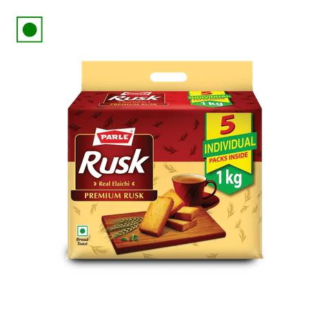 Parle Real Elaichi Premium Rusk, 1 kg Pack
