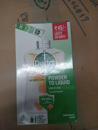 Dettol Be 100% sure powder To liquid Handwash 