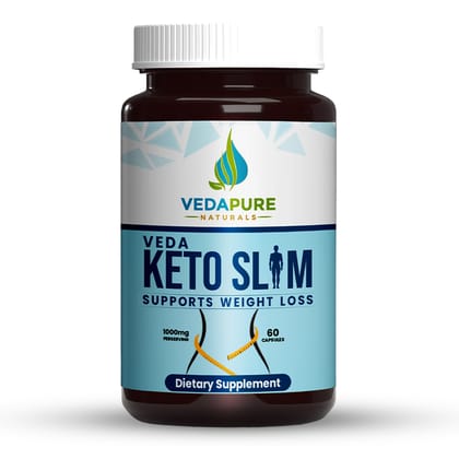VEDAPURE NATURALS Keto Slim Advanced Supports  Weight Loss Supplement 60 Capsules