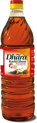 Dhara Kachi Ghani Mustard Oil Bottle 500ML