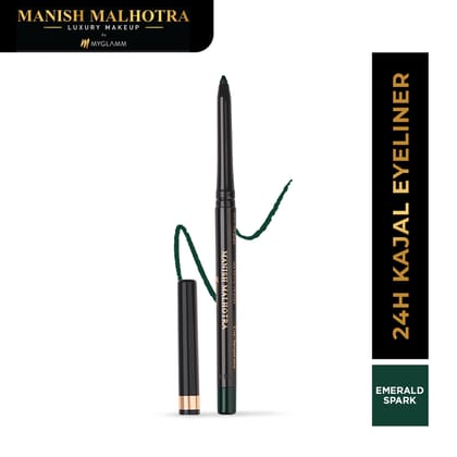 Manish Malhotra 24h Kajal Eyeliner - Emerald Spark