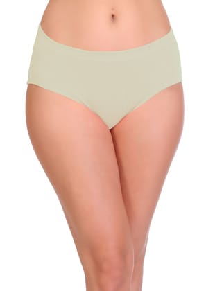 Sona Comfortable 1400 Cotton Plain Inner Elastic Hipster Plus Size L-Green Panties-L / L-Green