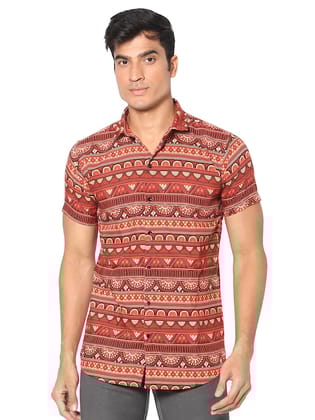 Classic Fit Ethnic Motifs Printed Casual Shirt