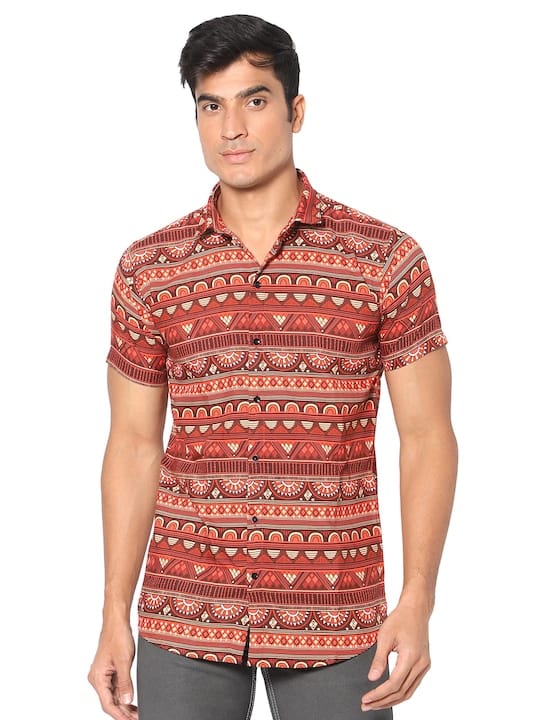 Classic Fit Ethnic Motifs Printed Casual Shirt