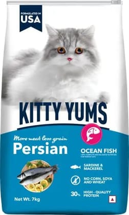 Kitty Yums Dry Persian Cat Food, Ocean Fish, 7kg