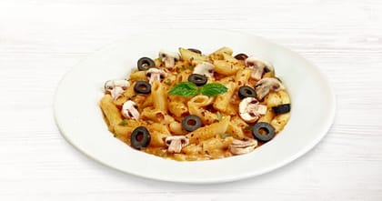 Olive & Mushroom Mixed Pink Pasta [Mixed Sauce]