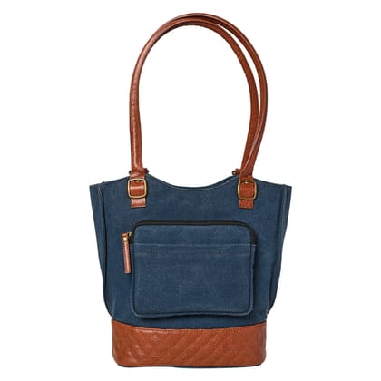Mona B Two in One Convertible Tote: Denim - (M-2508)