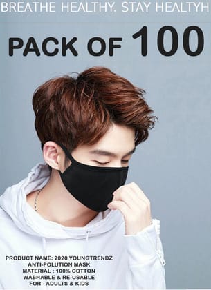 Young Trendz Air-Shield Anti-pollution Mask (Pack of 100)