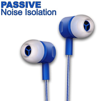 Rock Music RM-070 Wired Earphone-Blue